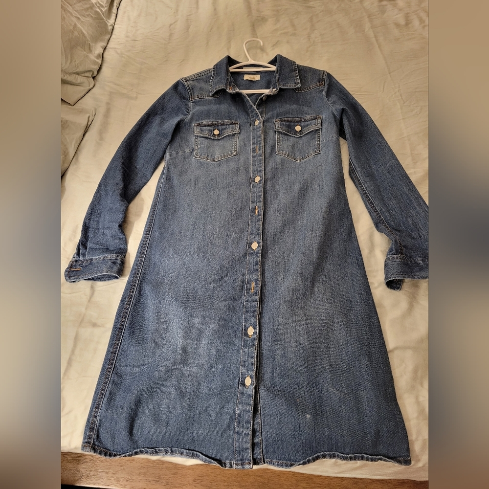 Denim Esprit Shirt dress full sleeve, fits like a Small